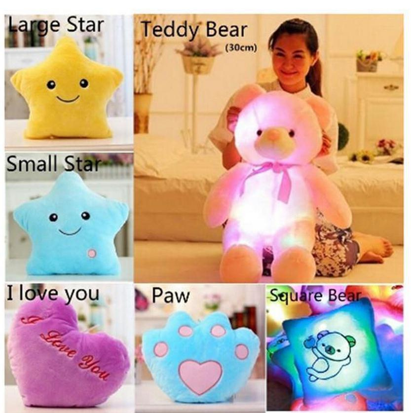 LED Glowing Stuffed Plush Pillow Cushion