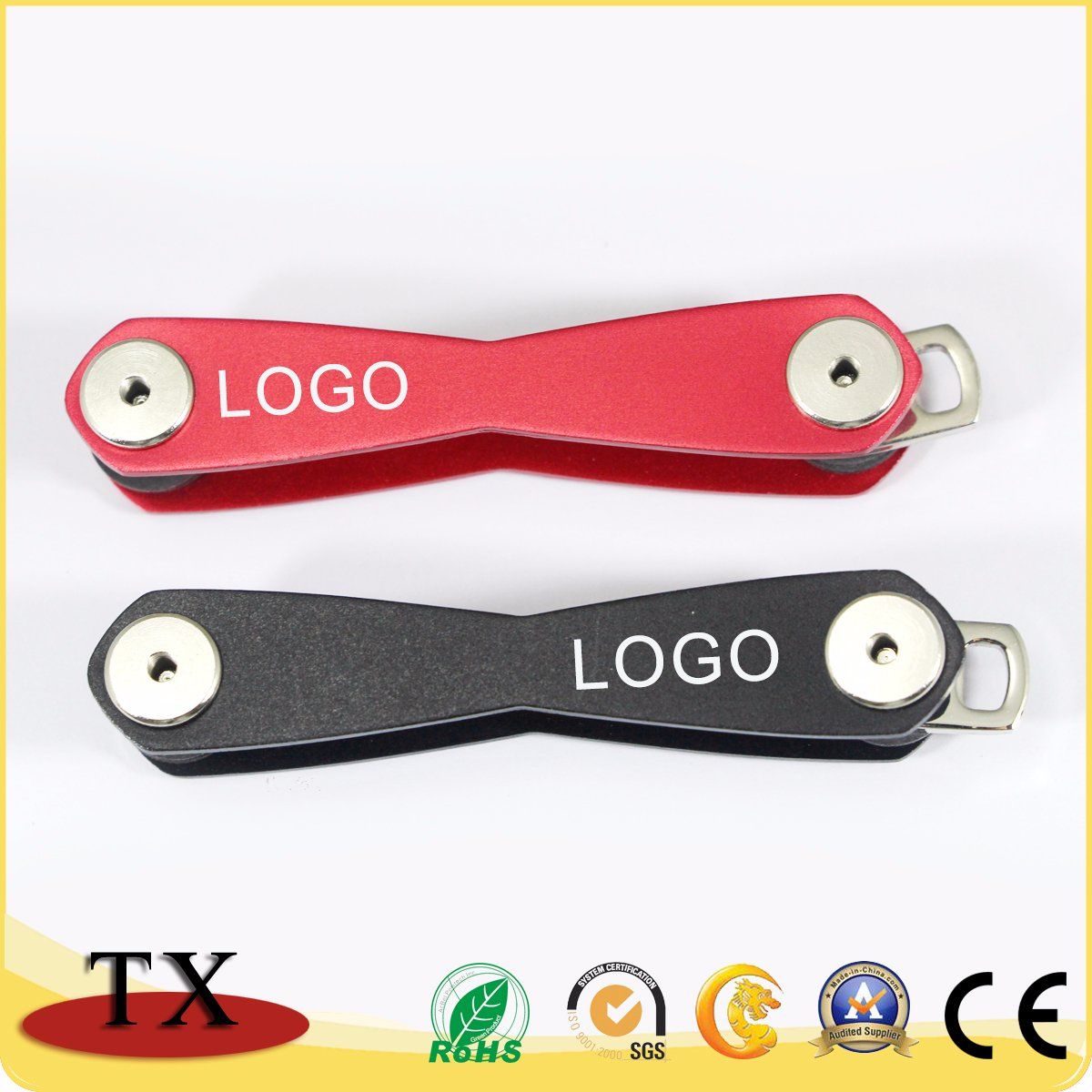 High Quality Metal Aluminum Key Chain and Key Organizer