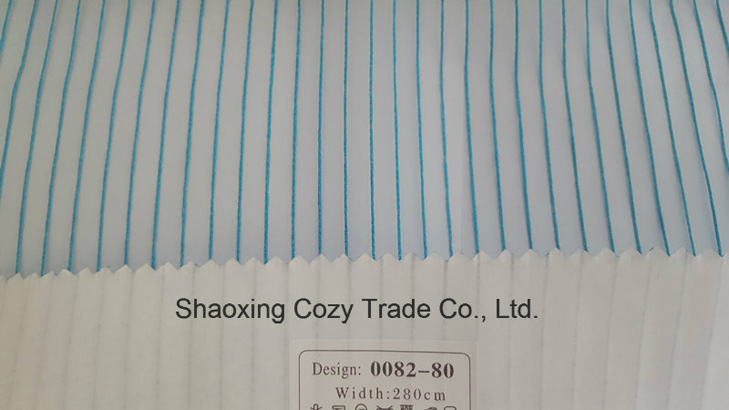 New Popular Project Stripe Organza Voile Sheer Curtain Fabric 008280