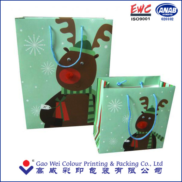 Printing Customized Paper Christmas Gift Bag