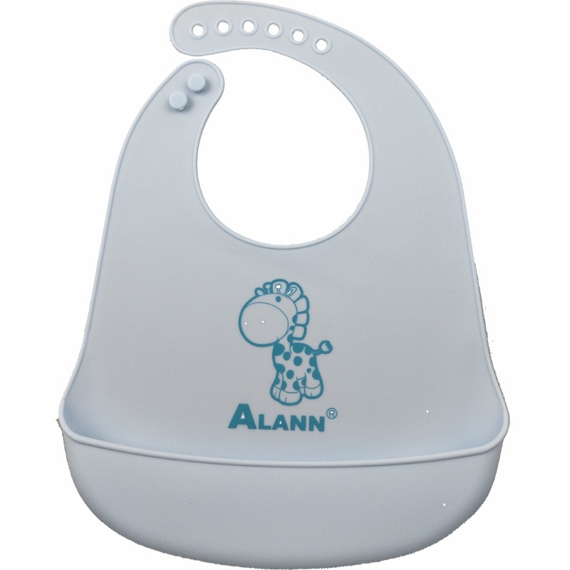 Lightblue Giraff Super-Light Adjustable FDA Silicone Baby Bibs