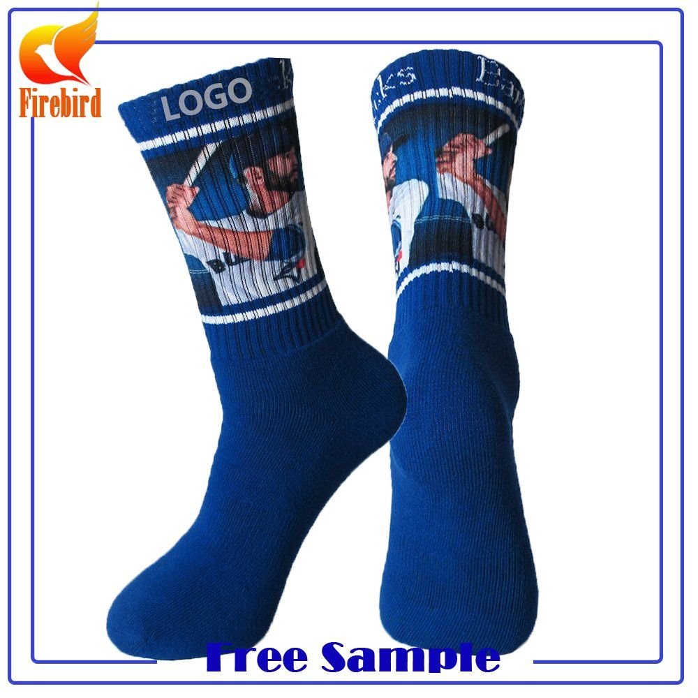 Sublimation Sports Stars Shape Printting Socks with Custom