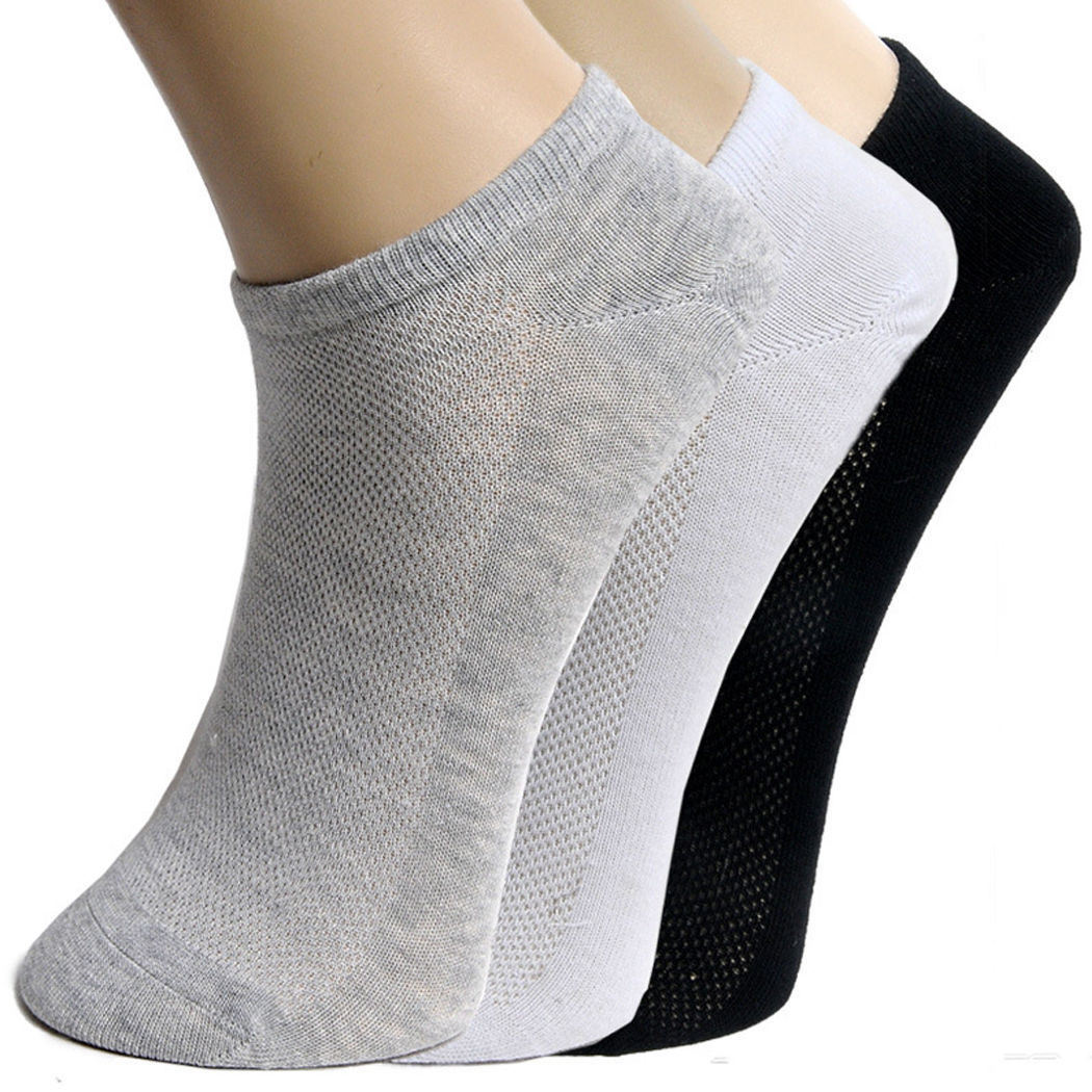 Mens & Women Plain Colour Sport Low Cut Cotton Ankle Thin Soft Socks