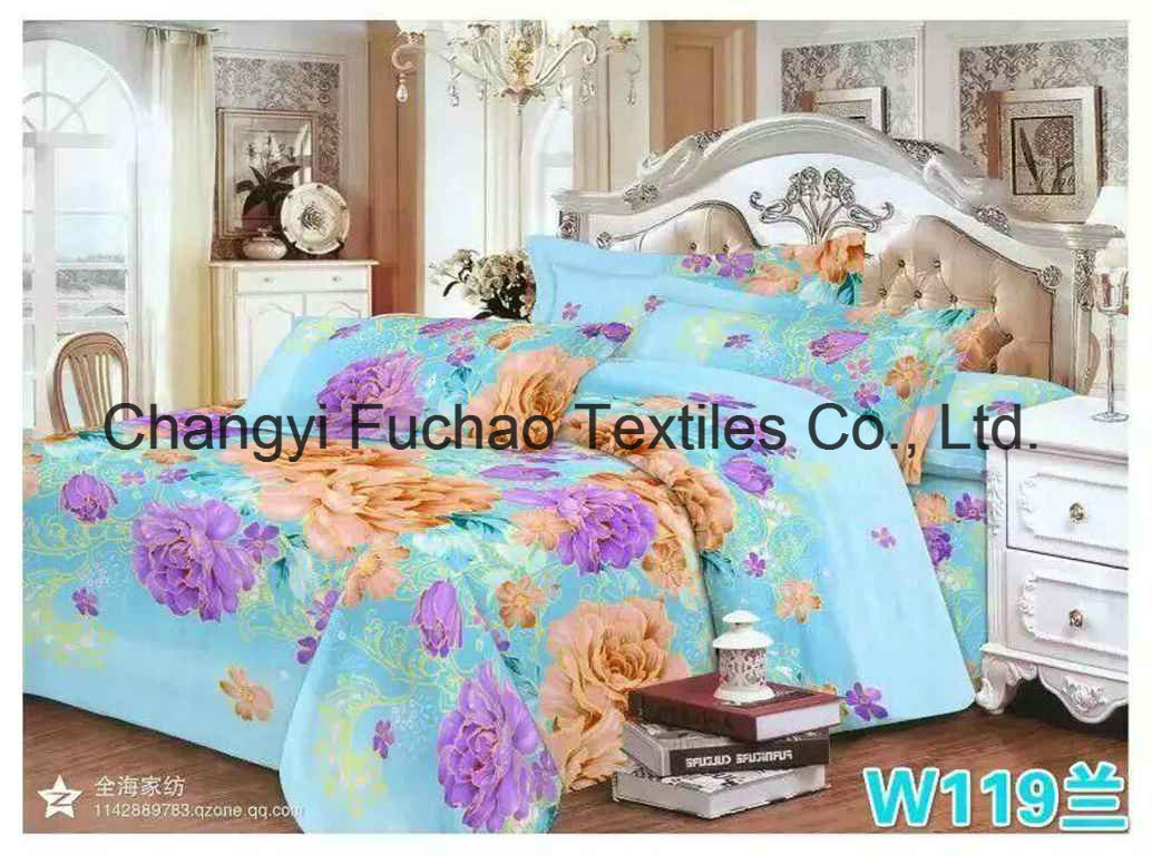 Poly-Cotton Full Size High Quality Lace Home Textile Bedding/Bed Sheet