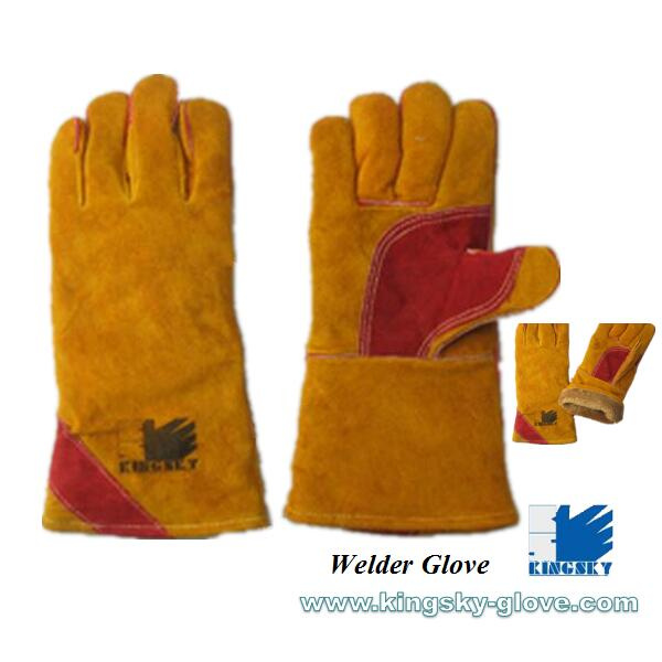 Cow Split Leather Full Lined Welder Work Glove
