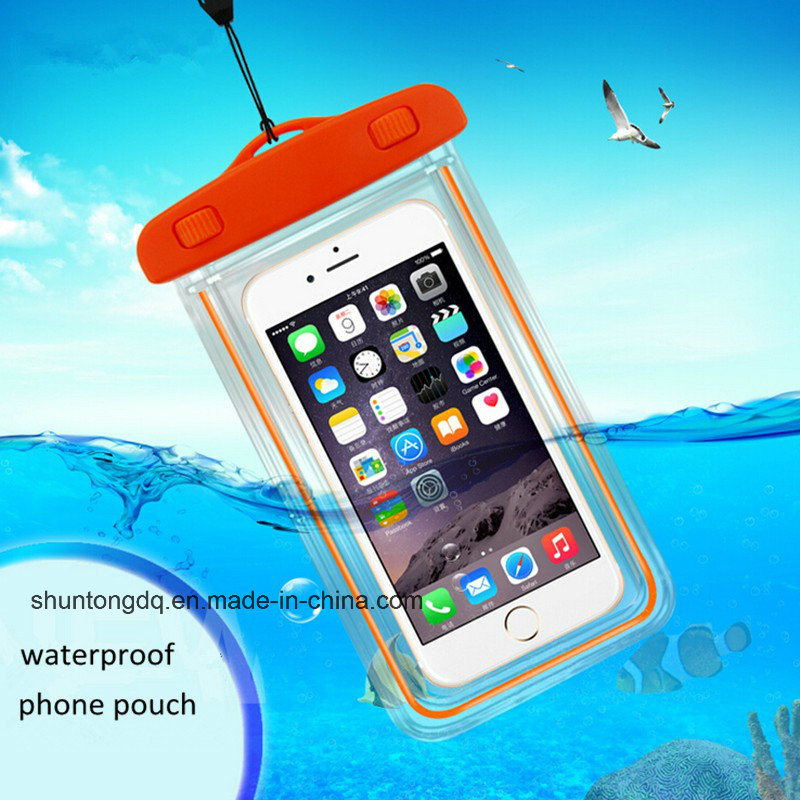 PVC Luminous Waterproof Phone Case Cover for Cell Phone Touchscreen Mobile iPhone 6 Water Proof Underwater Transparent Pouch Bag