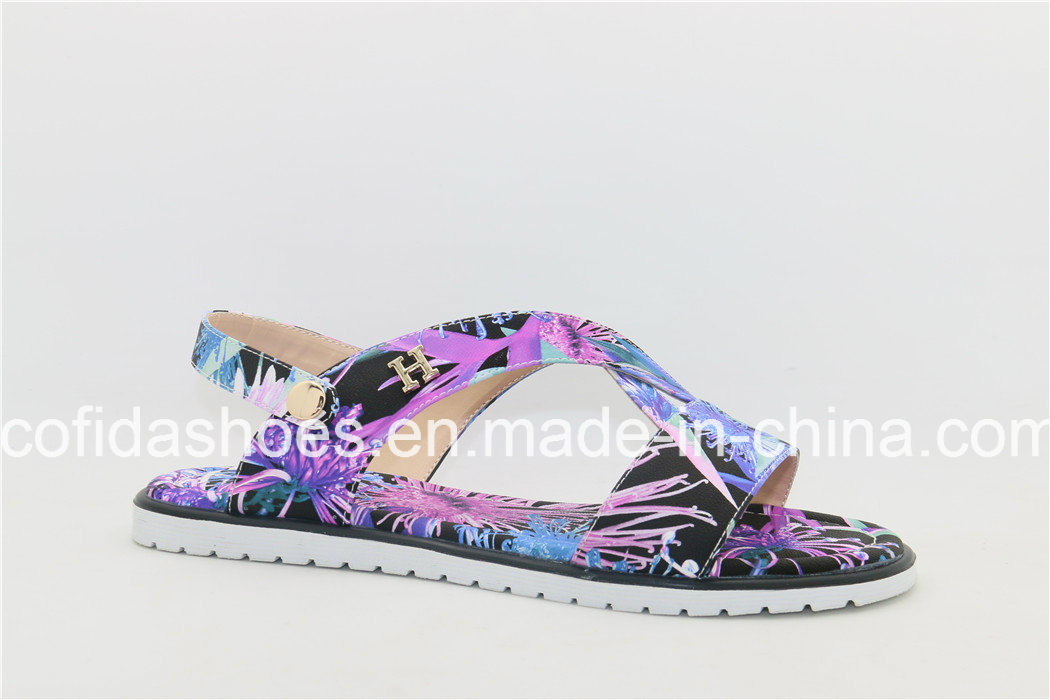 Newest Multi Colors Flat Beach Slipper Lady Sandal