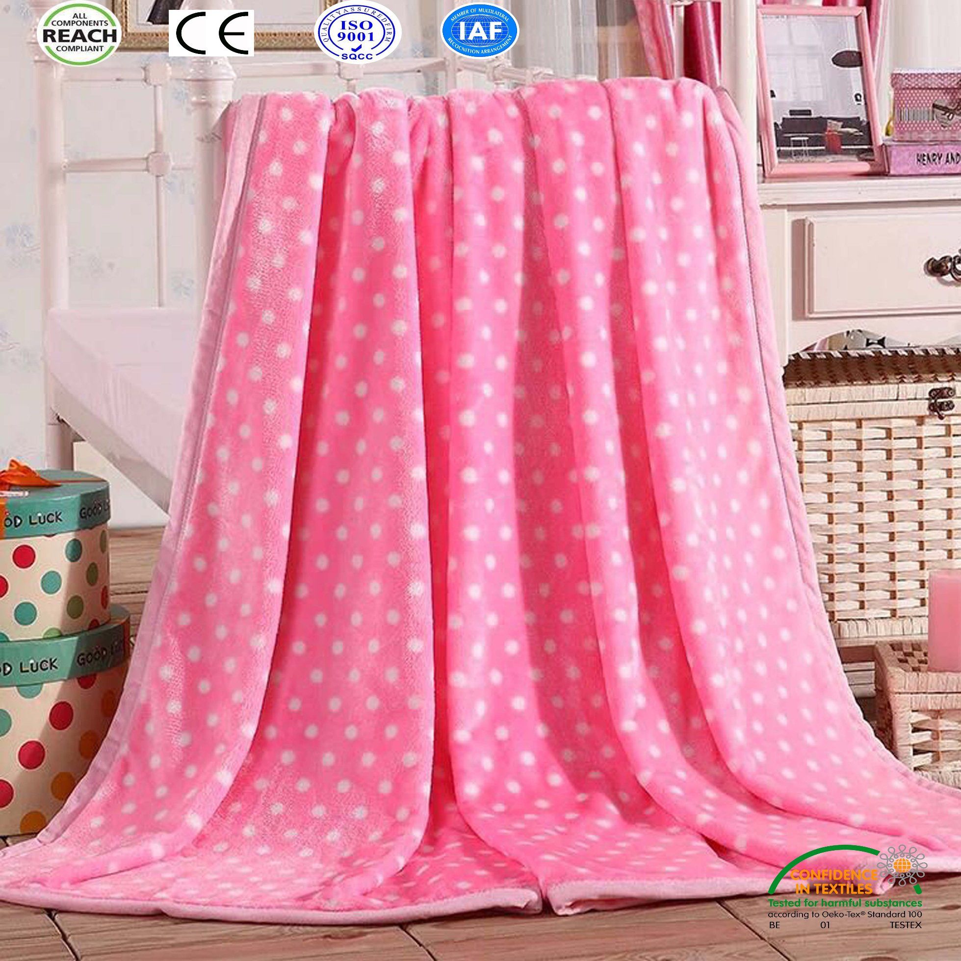 2017 Popular Printing Super Warm Coral Fleece Blanket King/Queen/Double/Single Size
