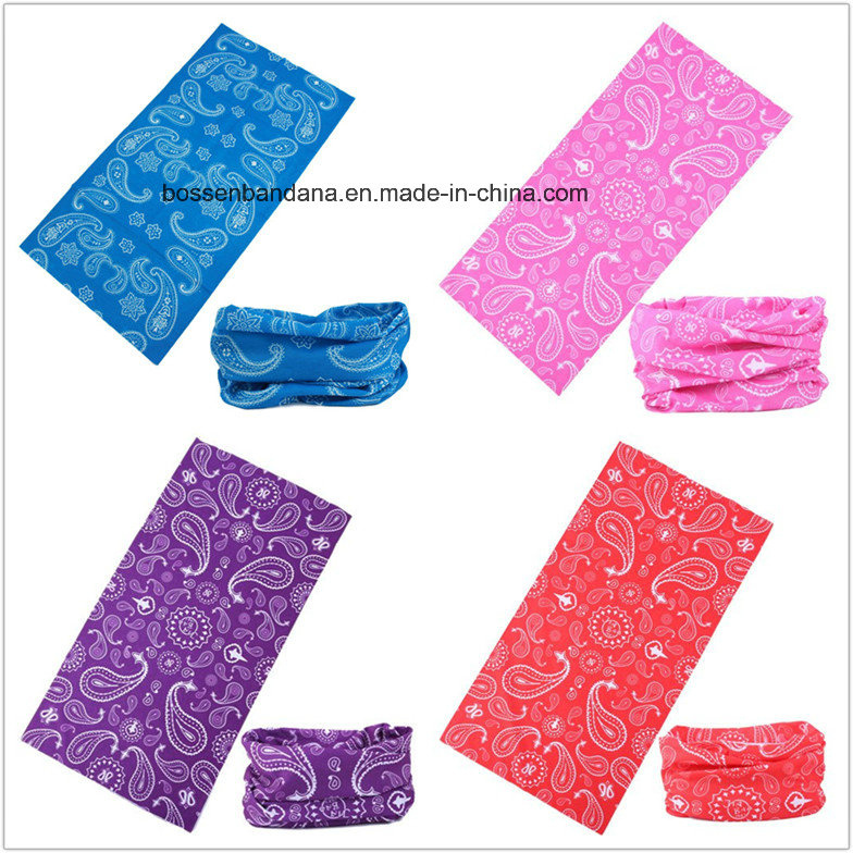 Factory OEM Produce Promotional Custom Paisley Polyester Multifunctional Elastic Headband