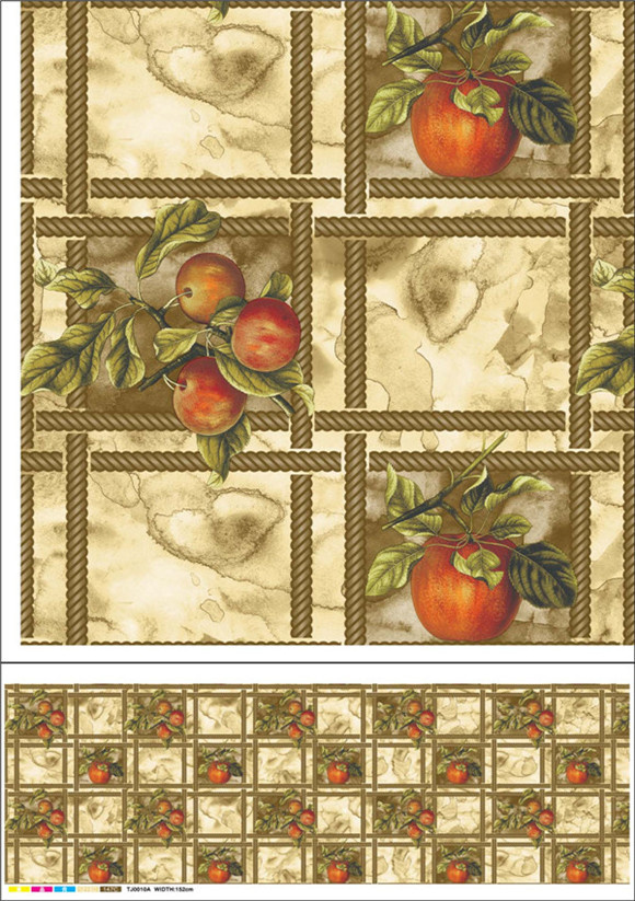 PVC Material Printed Tablecloth with Backing Plain Style and Wedding, Home, Banquet, Party, Hotel Use