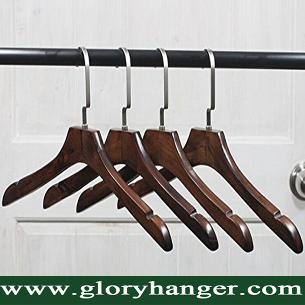 Luxury Wooden Clothes Hanger for Women with Notched for Display