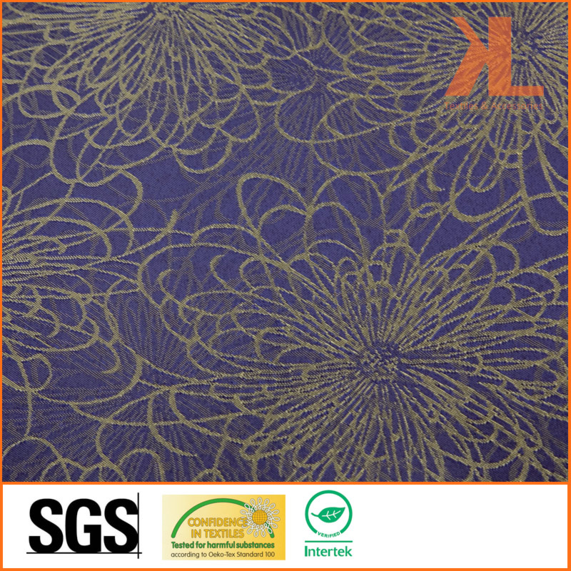 Polyester Quality Jacquard Peony Flower Design Wide Width Table Cloth