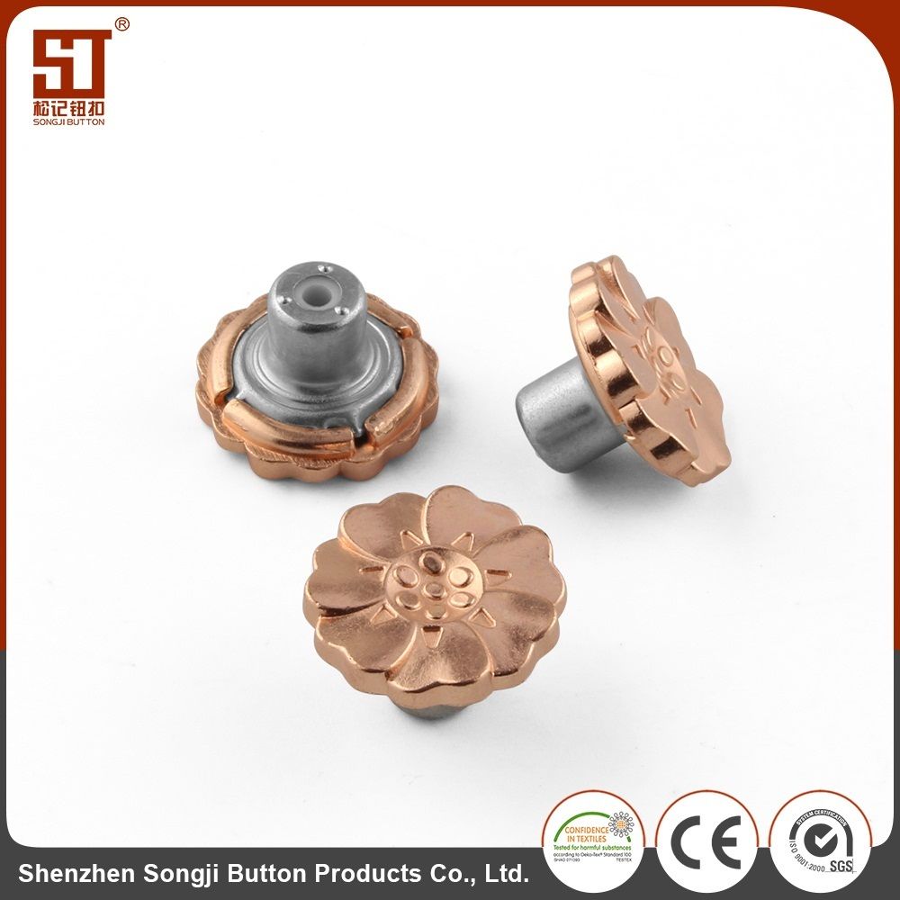 Simple Monocolor Snap Metal Garment Custom Buttons for Jeans