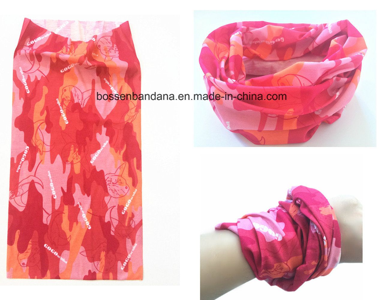 Factory Produce Custom Print Polyester Multifunctional Magic Neck Tubular Bandana