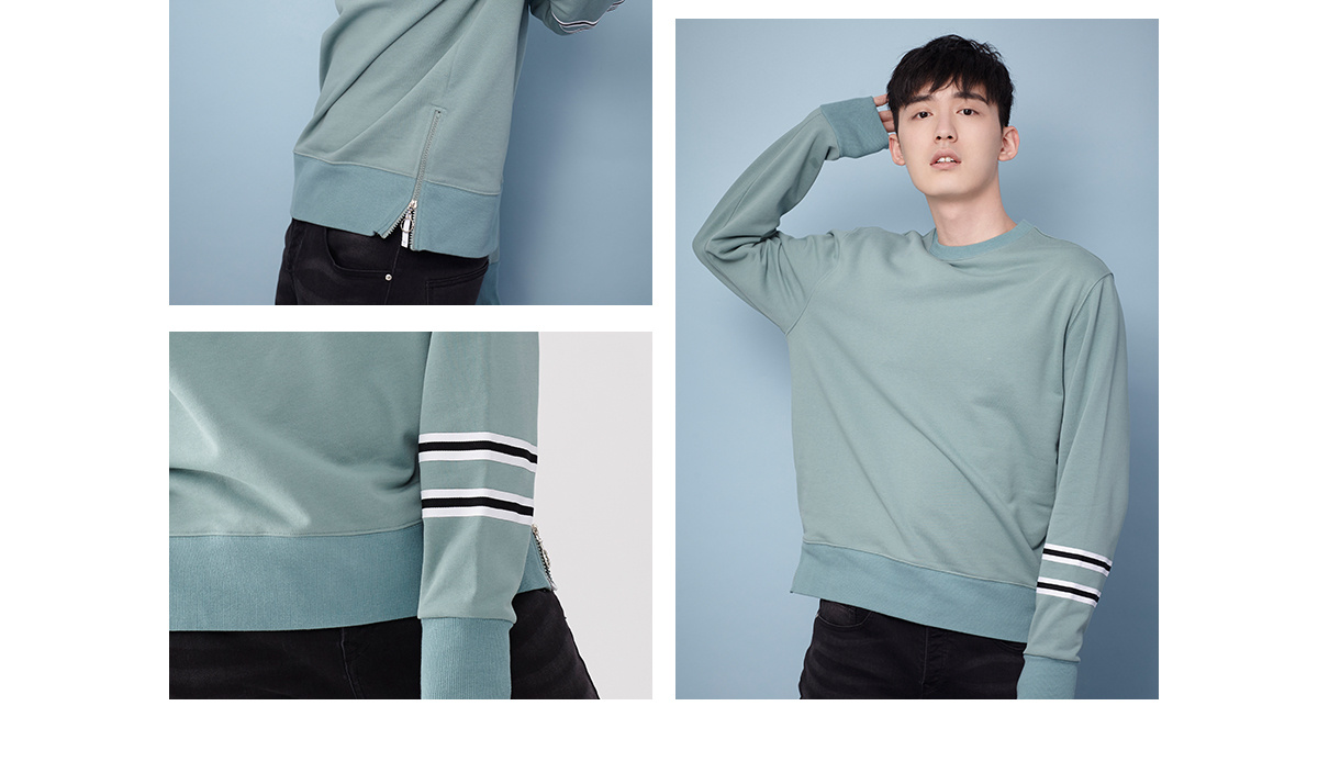 Side Bottom Zipper Sweatshirt