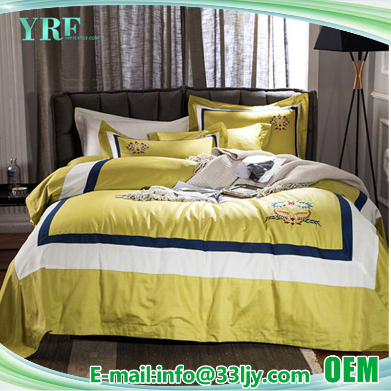 Soft Luxurious Deluxe 4PCS Yellow King Comforter Set