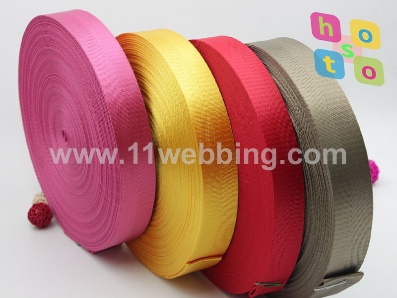 Polyester/Nylon/PP/Polypropylene/Cotton Jacquard Webbing for Bag/Garment/Clothing Accessories, Safety Seat Belt