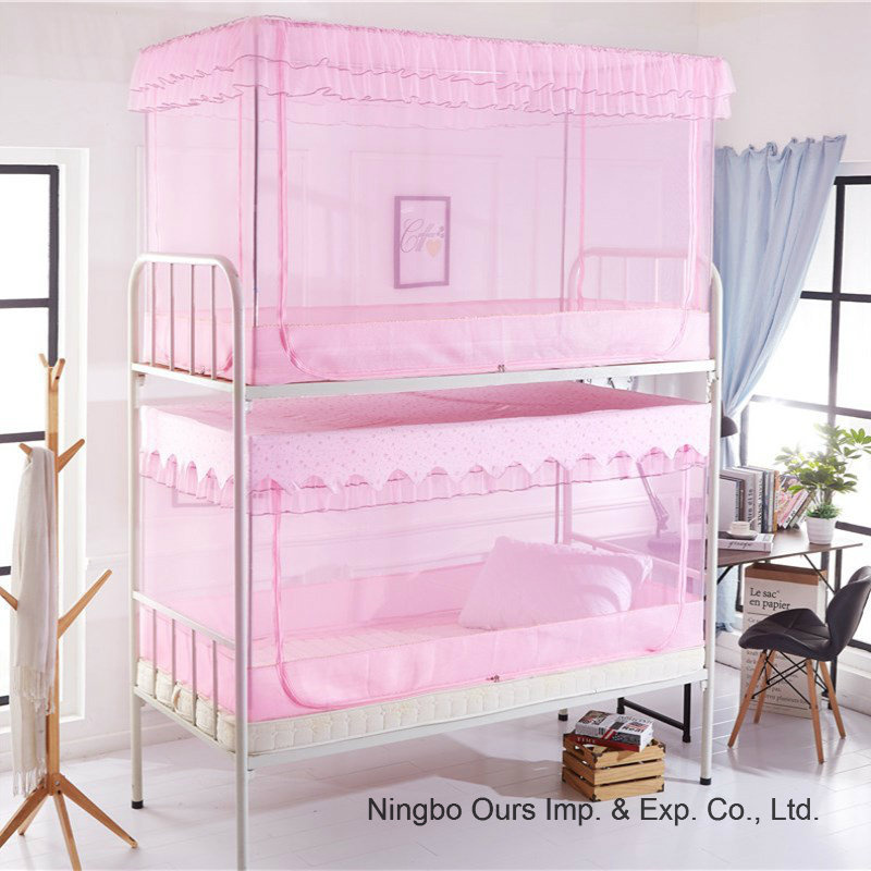 Bedding Sets 100% Polyester Adults Pink Square Mosquito Netting