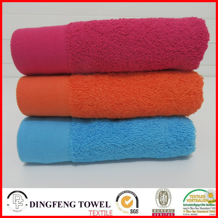 100% Cotton Multicolored Satin Border Gift Towel Sets