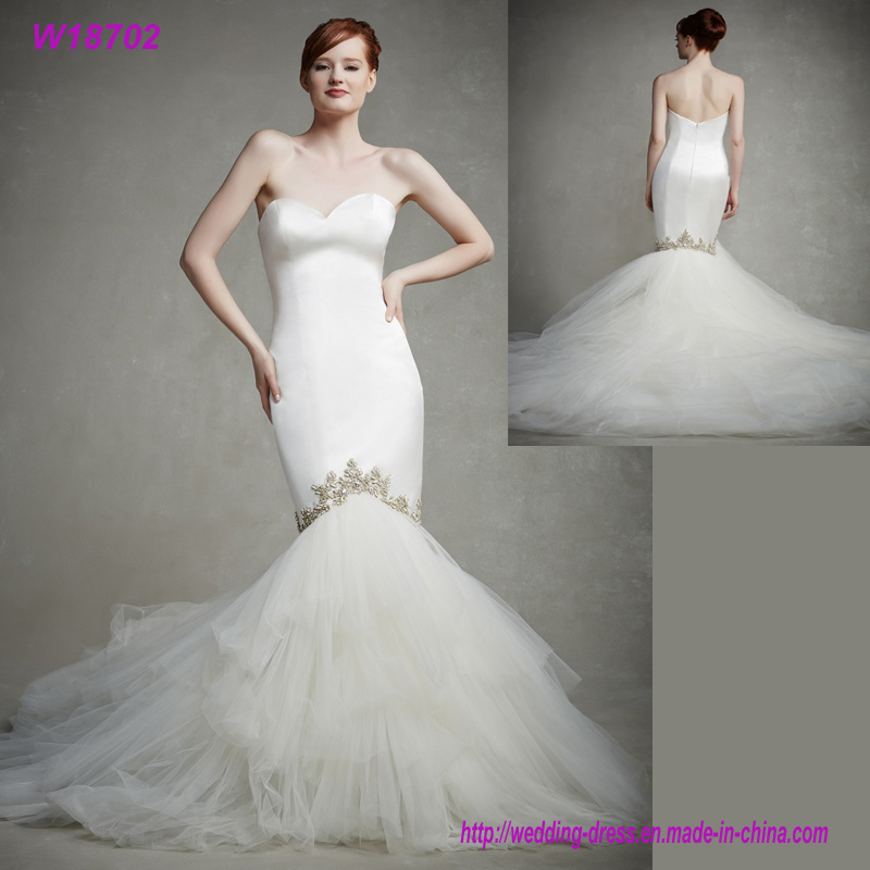 Sweetheart Mermaid Cheap China Custom Made Wedding Dress