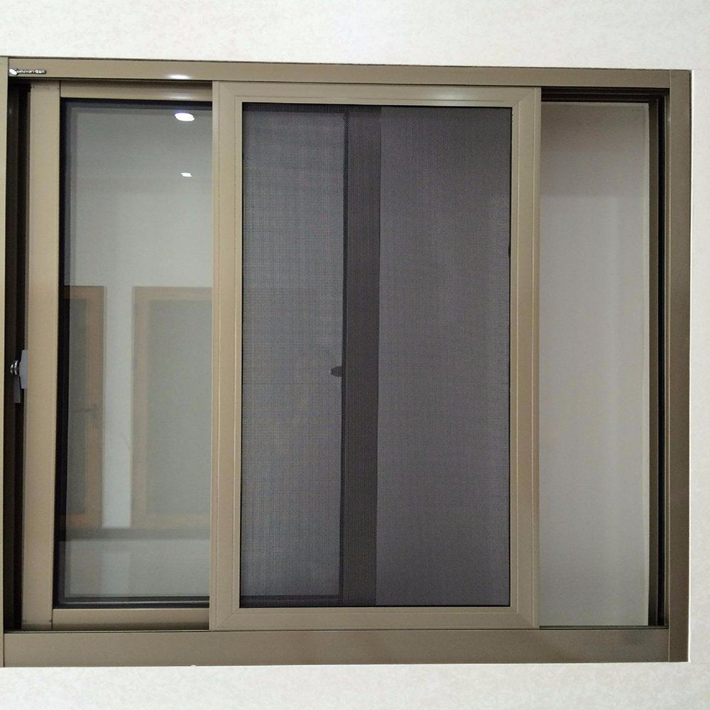 Commercial Aluminum Frame Single Glazed Glass Window Price with Mosquito Net