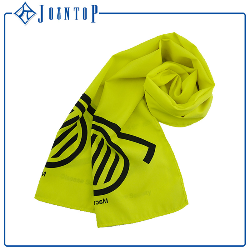 European Style OEM Print Cute Satin Skinny Scarf