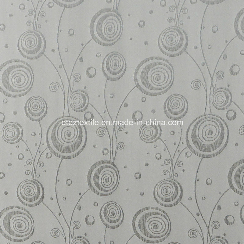Popular Grey Color Polyester Shrinkage Yarn Dyed Window Curtain