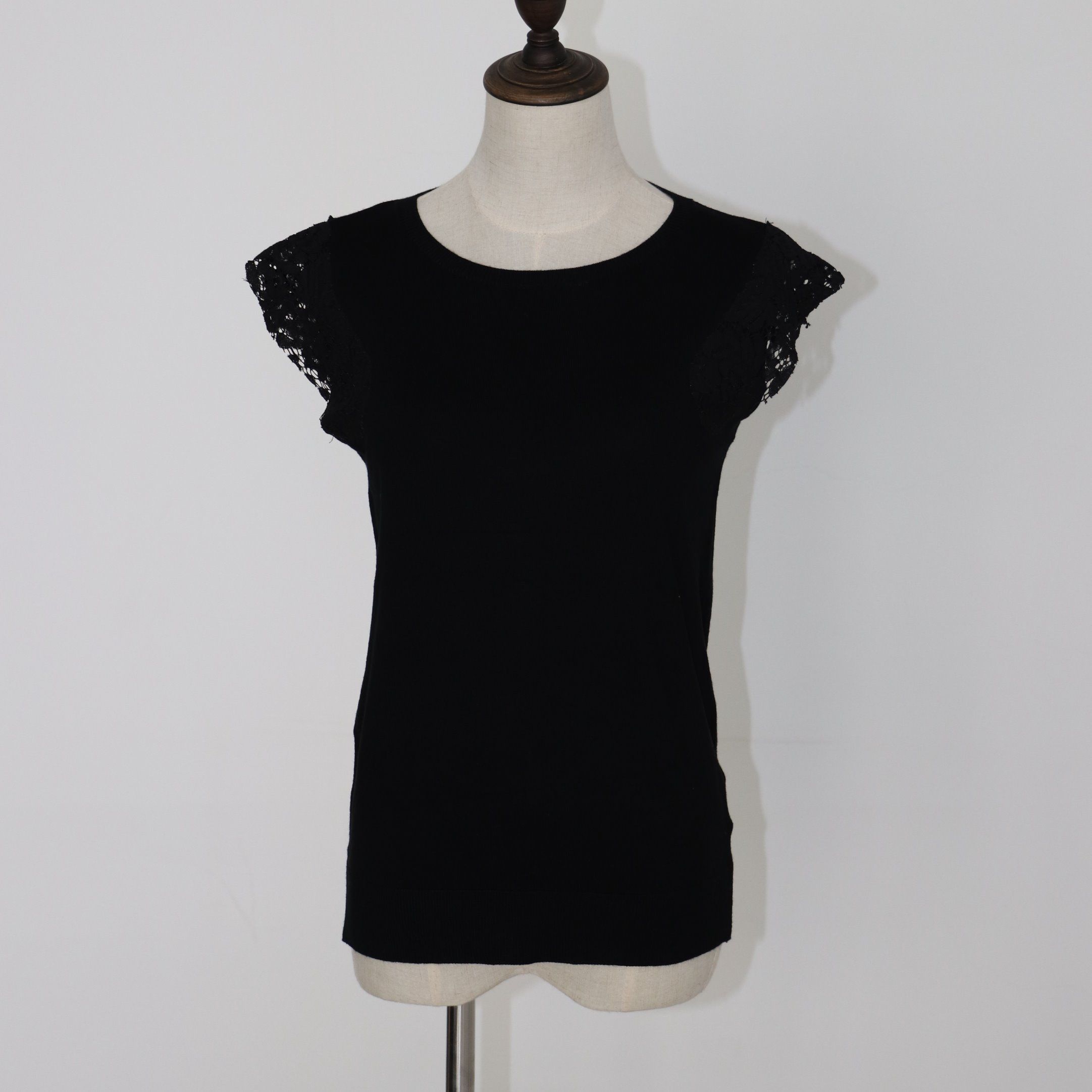 Ladies' Sweater Top Available for Close out with Lace on Sleeves
