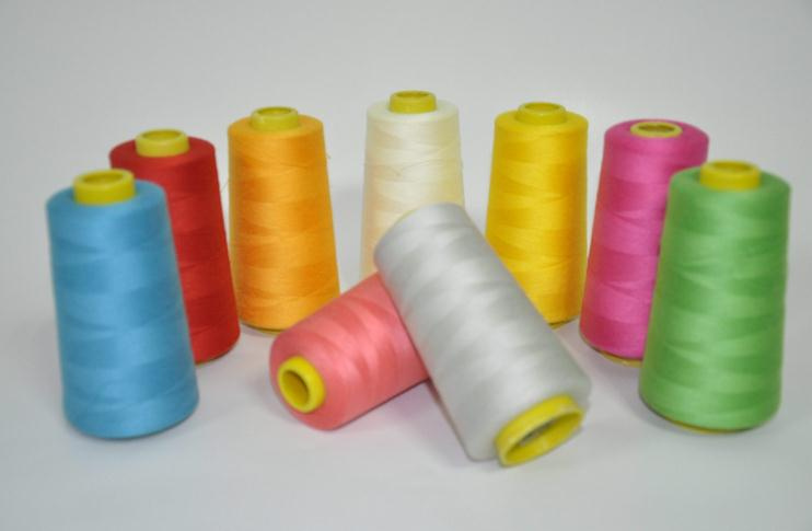 100% Polyester Sewing Thread Available in Colors