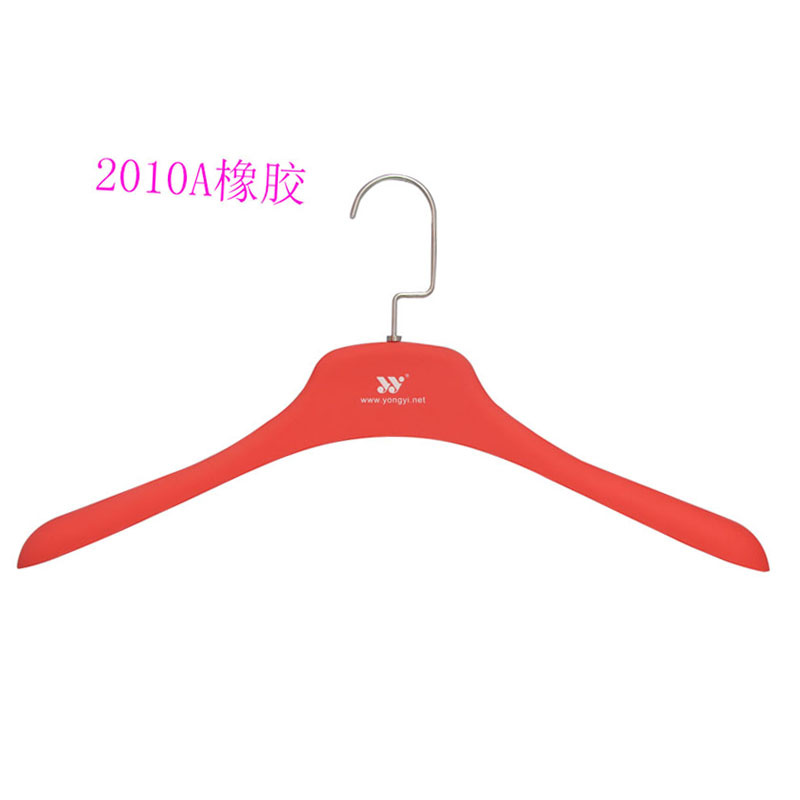 Logo Printed Rubber Coating Hanger for Coat