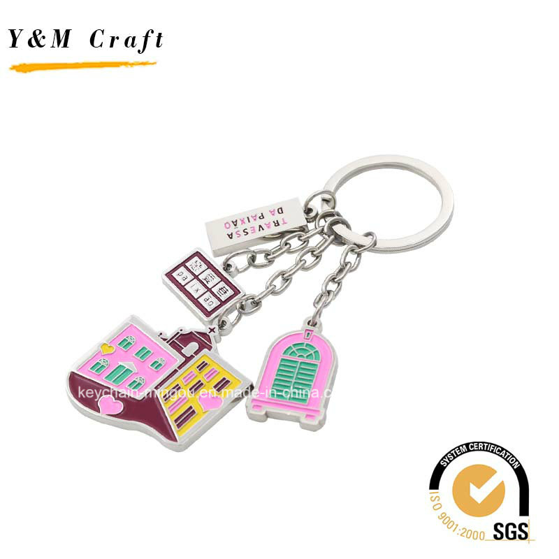 House Design Soft Enamel Keyring for Retail Market Ym1027