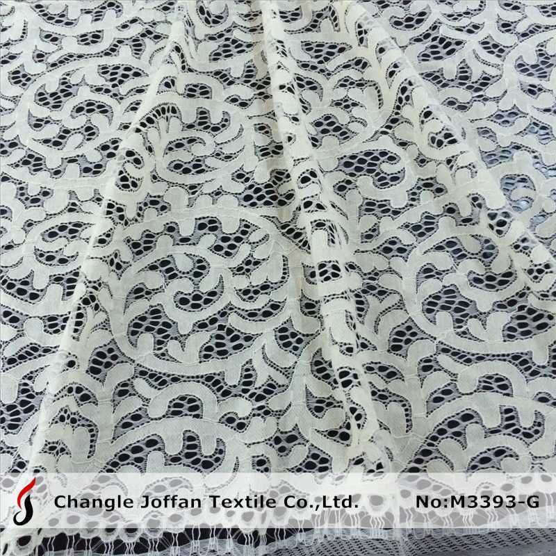 Cotton Fabric Ivory Bridal Lace Wholesale (M3393-G)