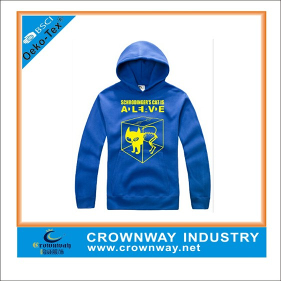 Custom Printing Cotton Pullover Hooded Sweater for Men