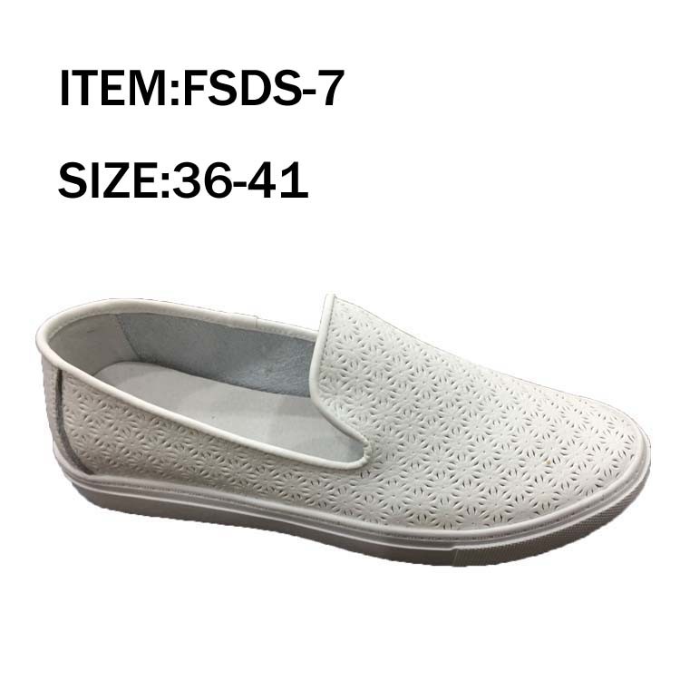 White Leisure Footwear Leather Shoes