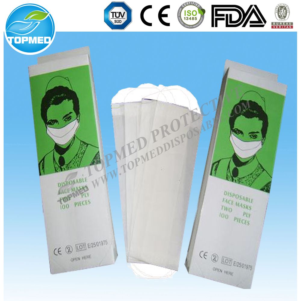 Paper Face Mask. 1/2ply Paper Face Mask with Elastic