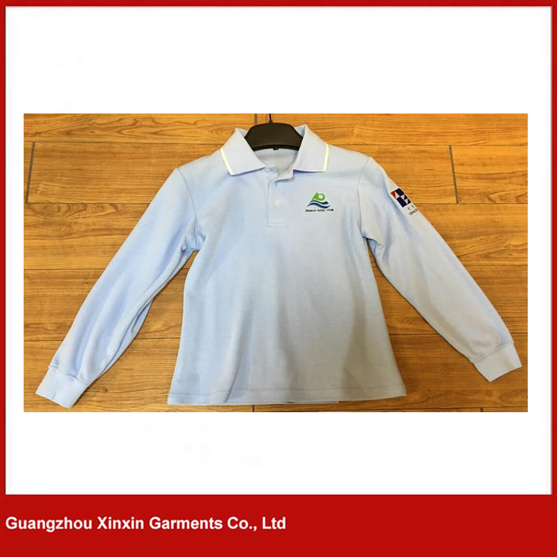 100% Men Cotton Shirts Polo Shirt Long Sleeve Polo Tee Shirts (P137)
