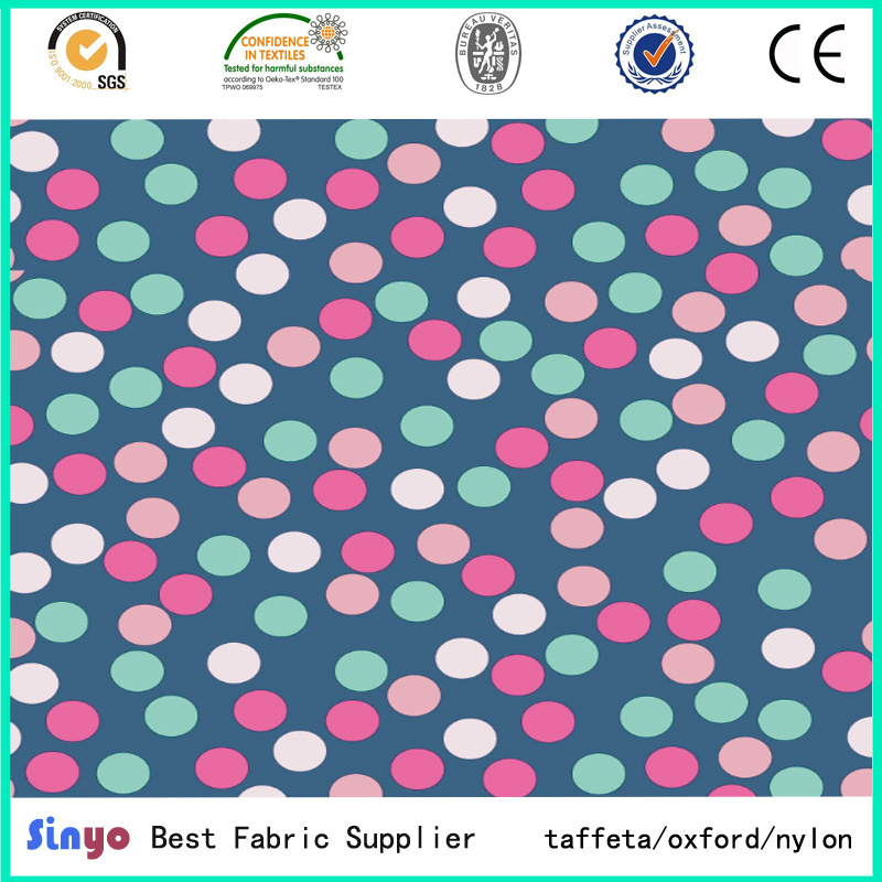 100% Polyester PU PVC Coated Printed Textile Fabric for Trolley Case