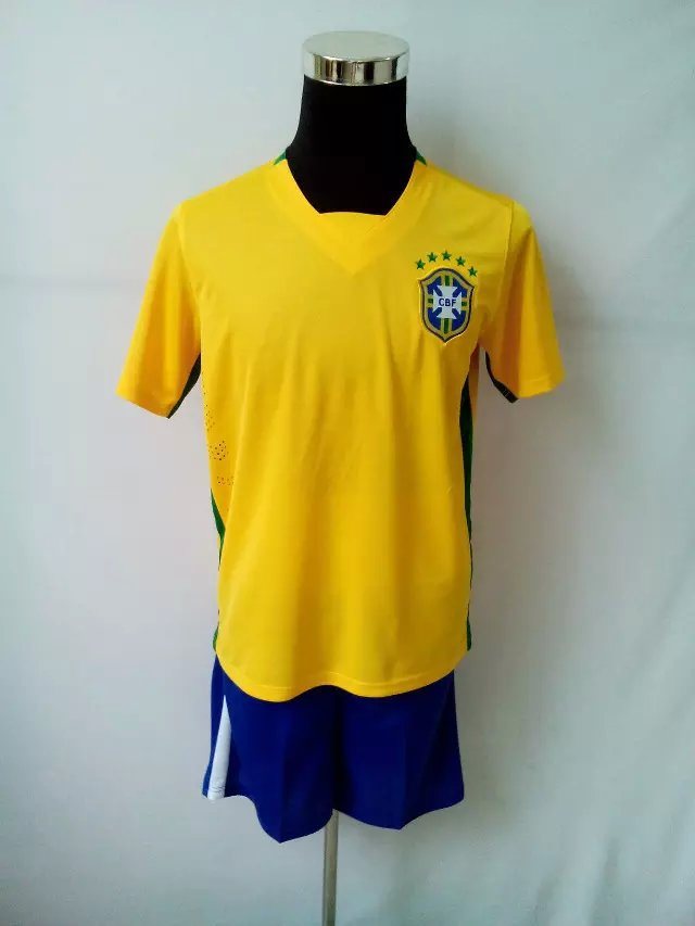 2015-2016 Brazil Home Soccer Jersey Selecao Clothes Suit Training Suits