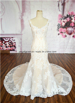 Quality Halter Lace Beaded Bridal 2016 Classic Mermaid Wedding Dress