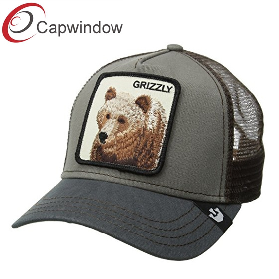 5 Panel Trucker Hat Mesh Baseball Cap with Custom Woven Patch