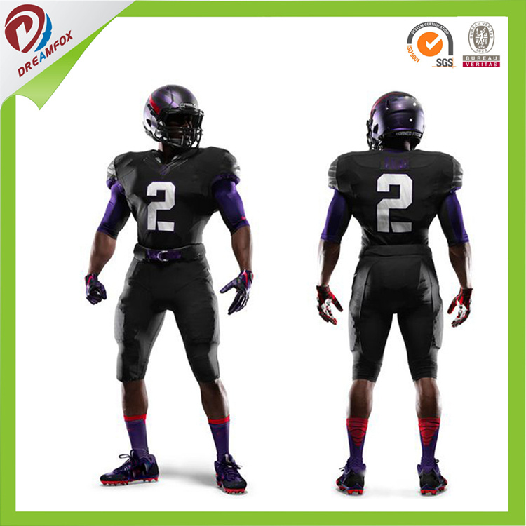 Sublimated American Football Uniform Team Set with Any Custom Design
