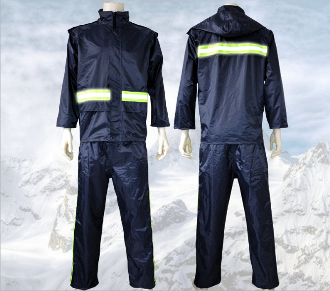 2017 High Quality Reflective Raincoat with Pants