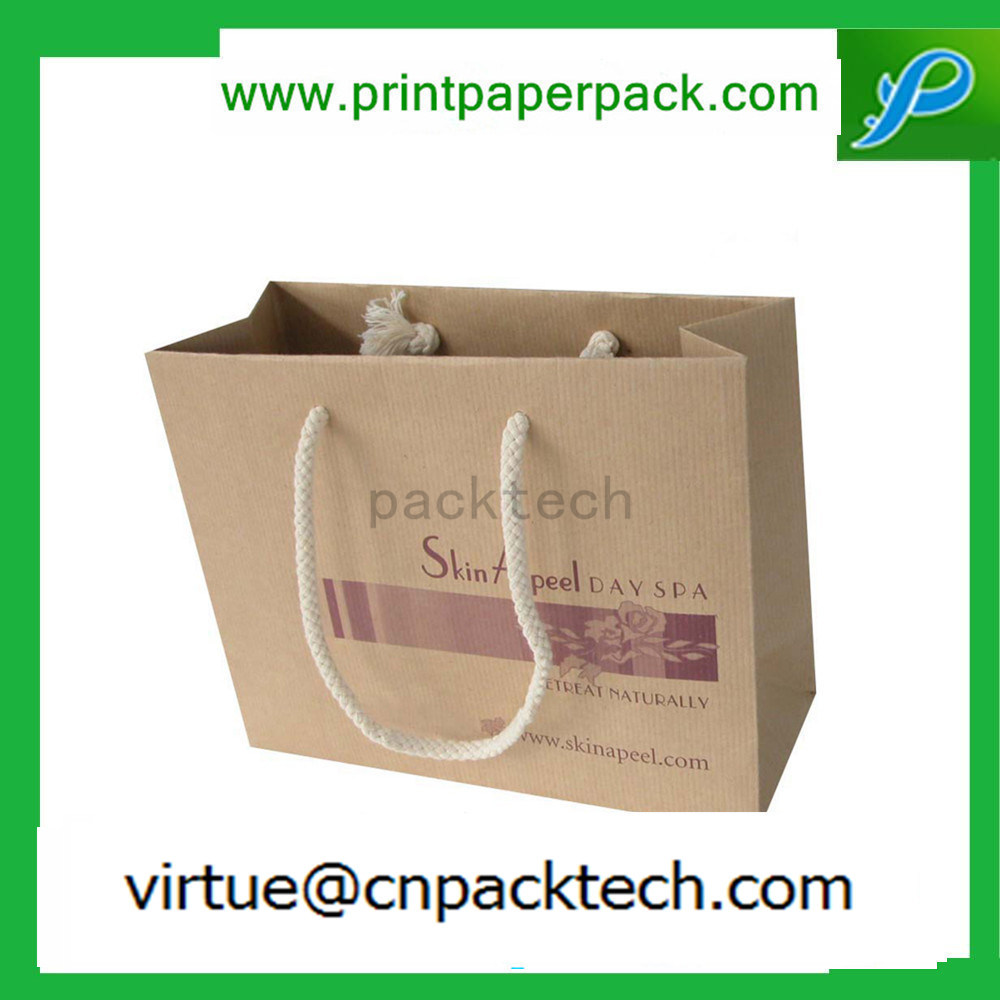 Luxury Recycled Grocery & Sos Paper Bag with Rope