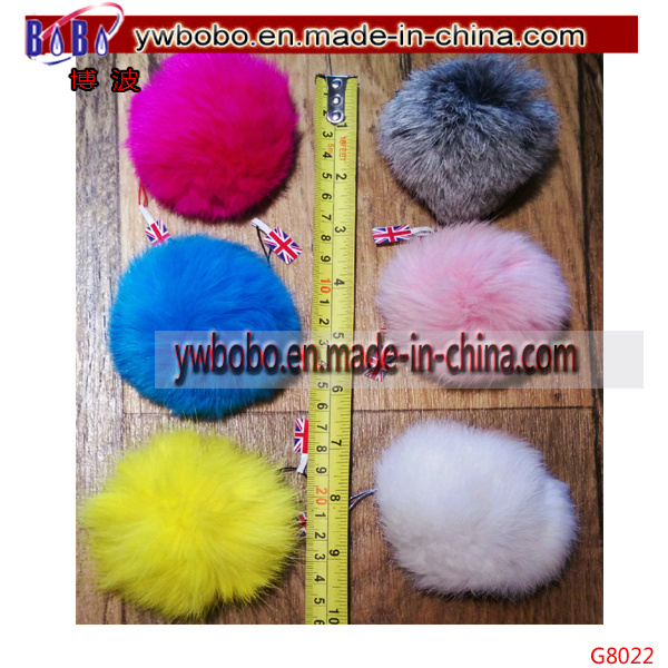 Yiwu China Key Holder Buying Agent Rabbit Fur Promotion Keychain (G8022)