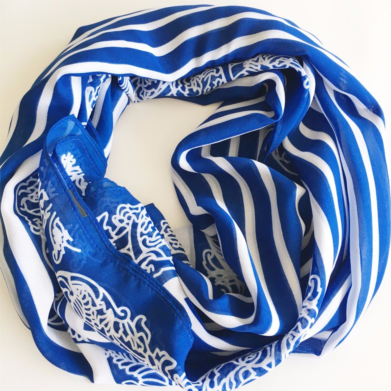 New Customized Screen Printing Thin Lady's Polyester Scarf (SC022)
