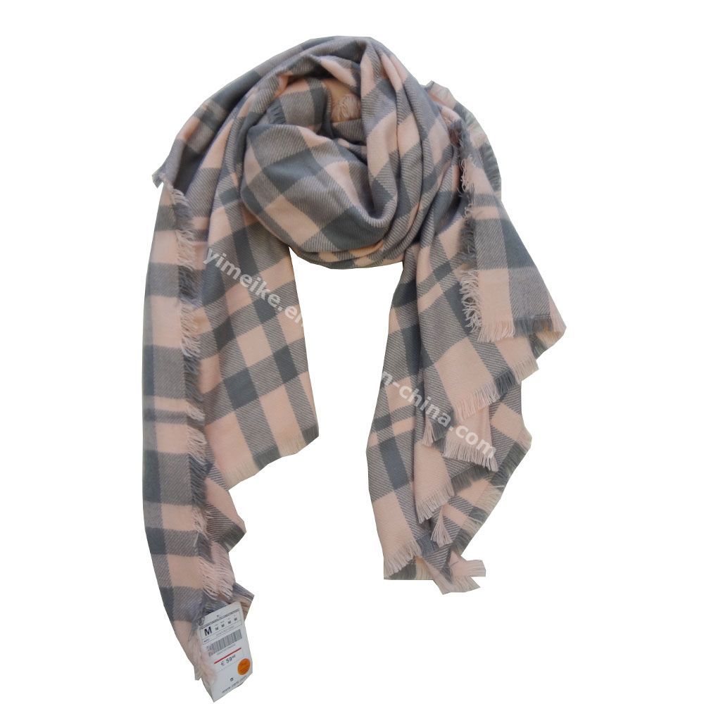 New Winter Stock Checked Lady Pashmina Shawls Big Size 190*80cm