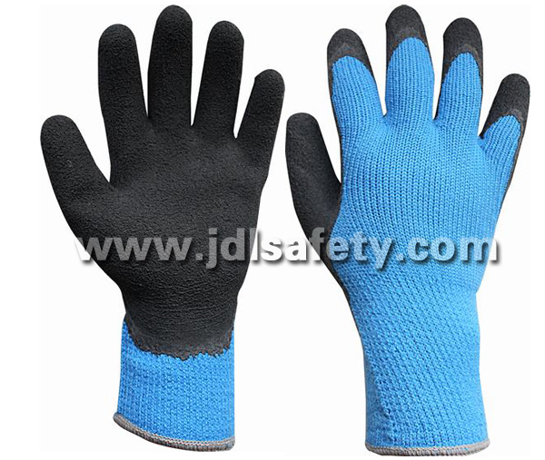 Ce Approved Hi-Viz Acrylic Work Glove with Latex Foam Coating (LY2035B)