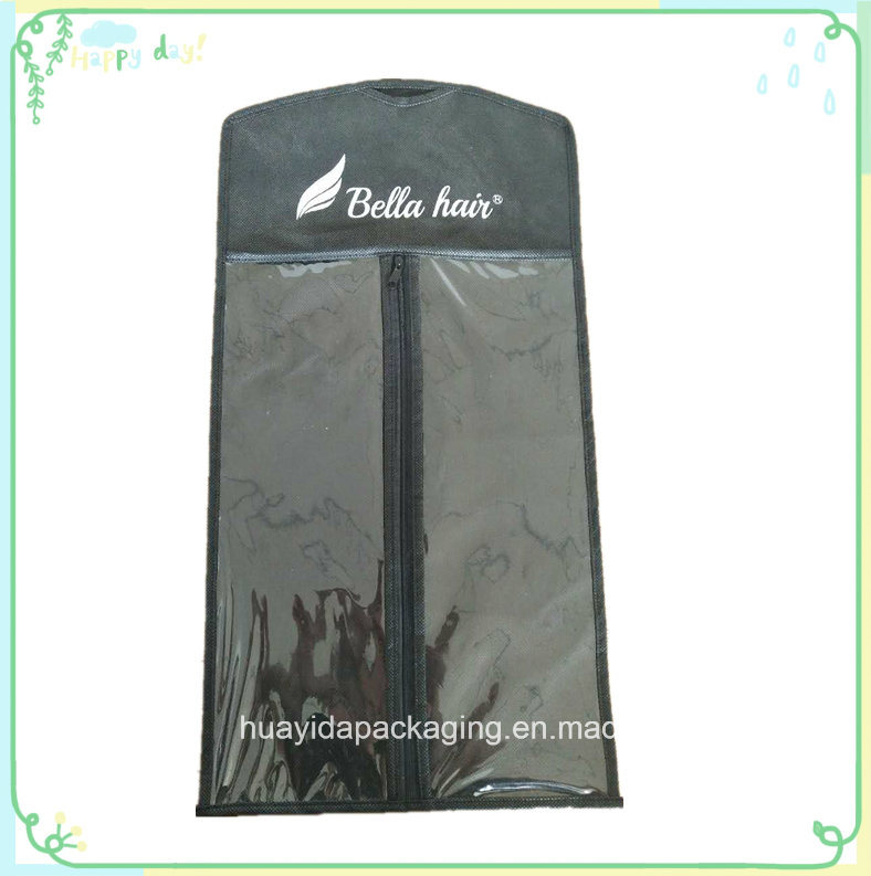Hair Extensions Packaging Bag Dust Proof PVC Non Woven Bag
