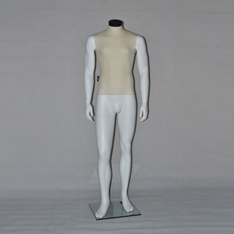 Fiberglass Sportswear Male Mannequin with Glass Base