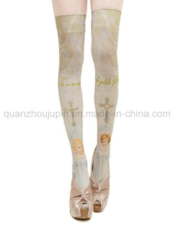 Custom 3D Digital Print Tattoo Lolita Nylon Hose Stocking